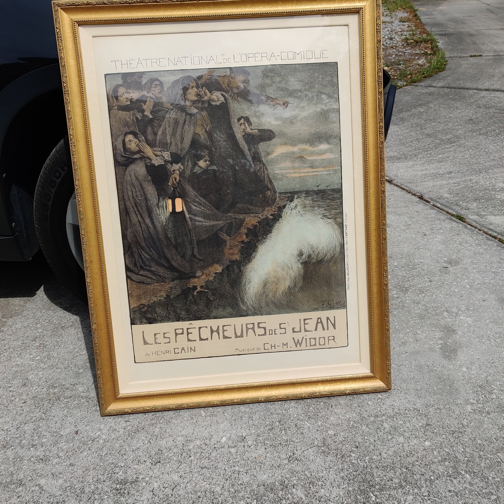 Framed Les Pêcheurs de St. Jean Poster
